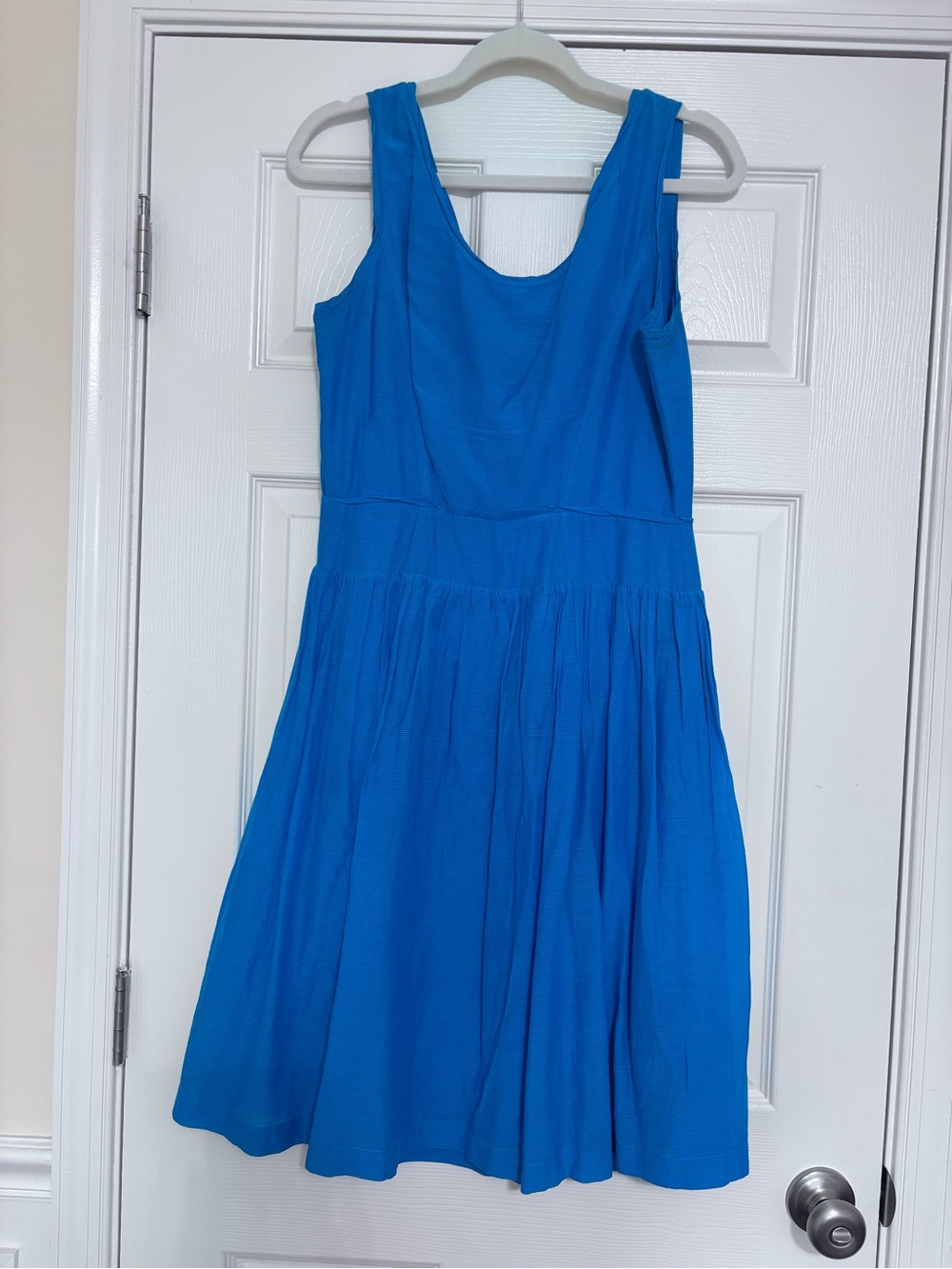Burberry turquoise silk/ cotton blend dress with buttons - Picture 3 of 9